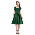 Belle Poque Hollowed Back Kurzarm Green Swing Kleid Pin Up Kleid Vintage 50er Jahre Retro Kleid BP000025-4